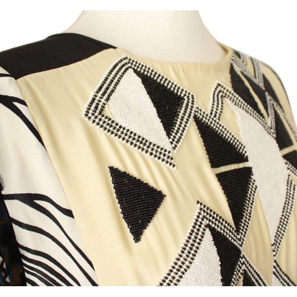 Dries Van Noten Multi-pattern Beaded Silk Top - image 5